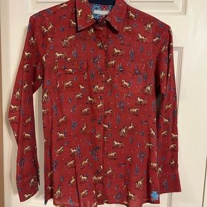 Tin Haul - Western Shirt Women’s Long Sleeve. Pearl Snaps.